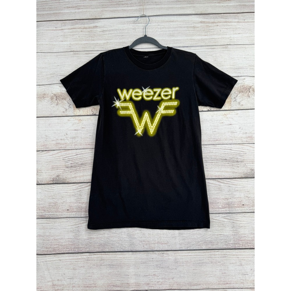 Weezer Graphic T-Shirt Mens Small Black Short Sleeve Band Tee Logo